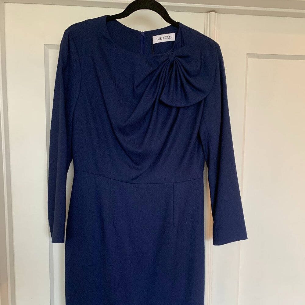The Fold Clivedon Dress in Indigo Blue